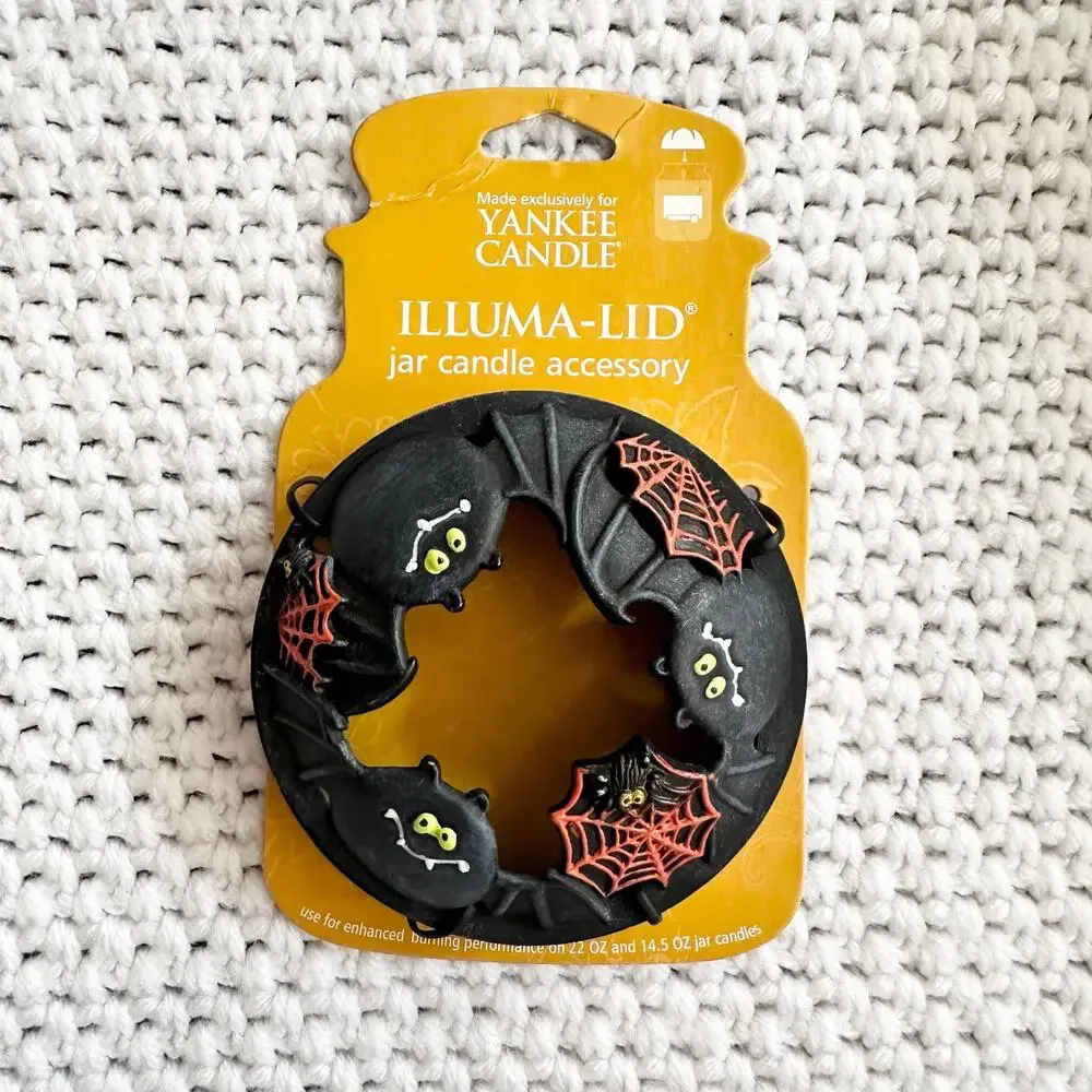 Yankee Candle 2007 Illuma-Lid NWT Crazy Bat Halloween Jar Candle Accessory